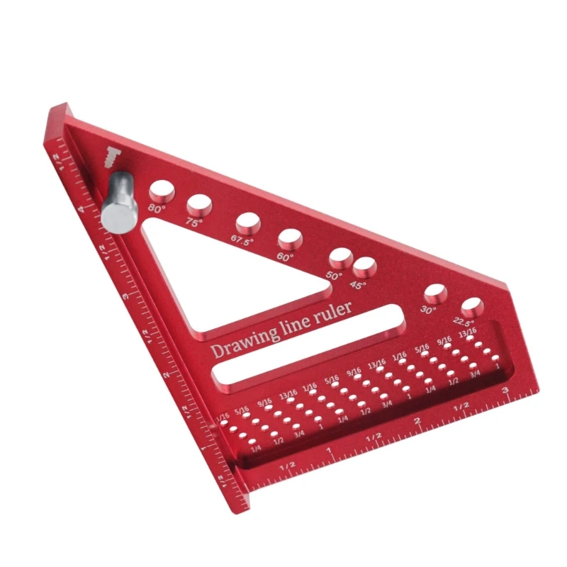 Квадратная линейка для 3D-деревообработки. Линейка разметки положения отверстия.