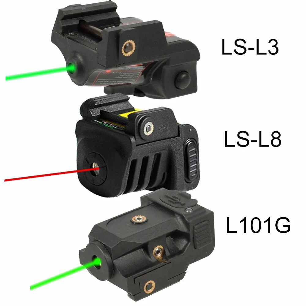 

USB Rechargeable Weapon Fullsize Compact Pistol Gun Red Green Laser Sight Aiming Pointer For Glock 17 19 Taurus G2C LS-L3 LS-L8