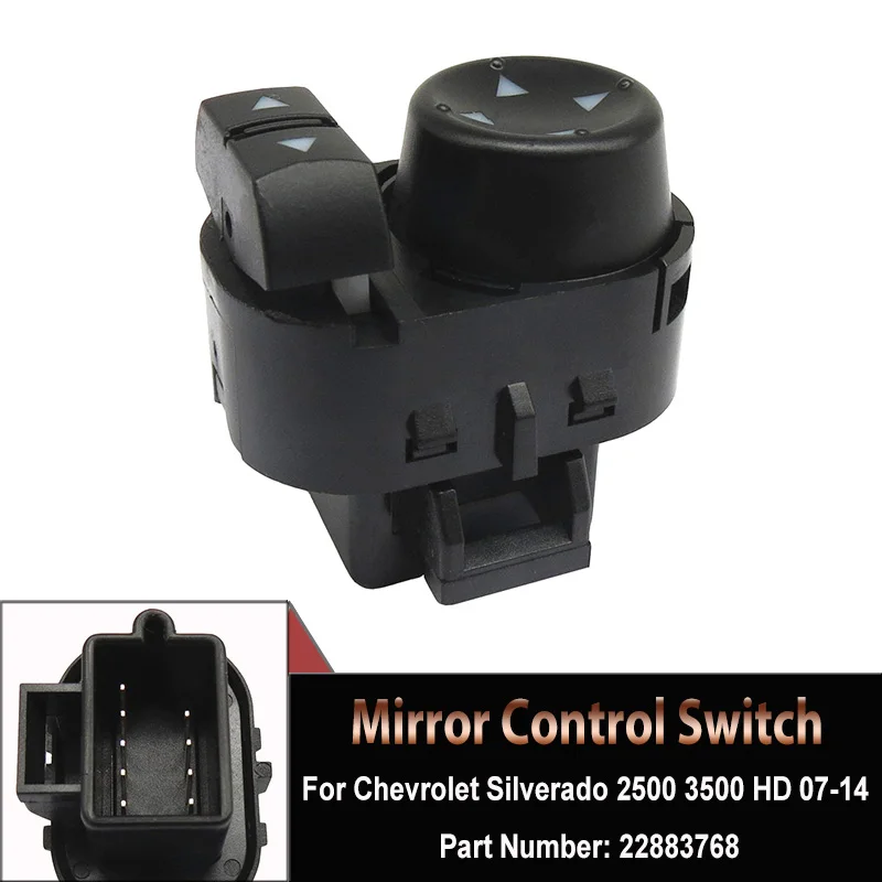 

New Rearview Mirror Switch For Chevrolet Silverado GMC 2007 2008 2009 2010 2011 2012 2013 2014 Sierra 1500 2500 3500 22883768
