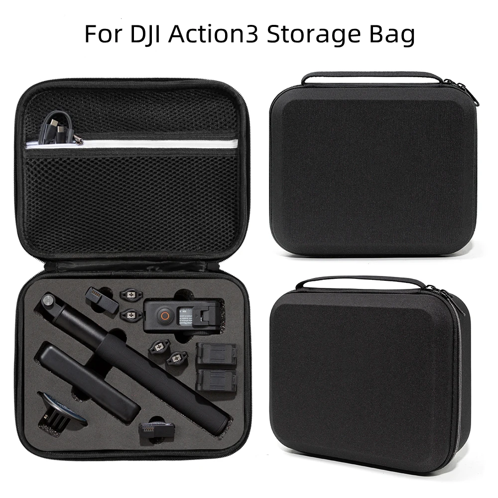 

for DJI Action 3 Action Camera Storage Bag Portable Handbag Black