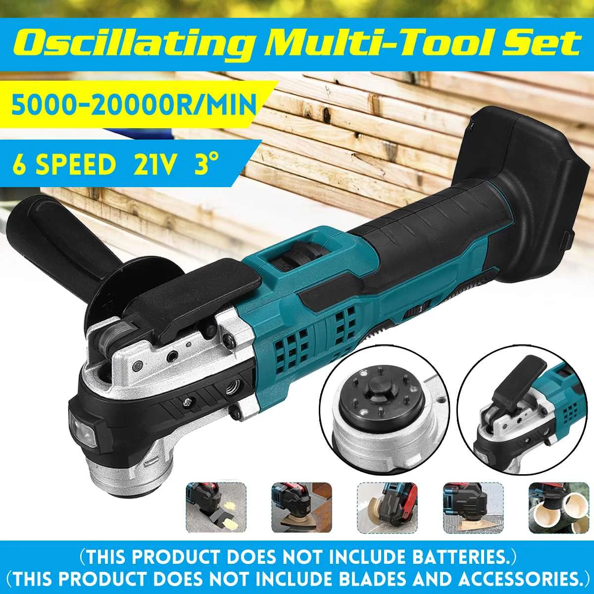 

Drillpro Cordless Oscillating Multi Tools Electric Trimmer Saws Home DIY Rechargeable Woodworking Tools For Makita 18V Battery