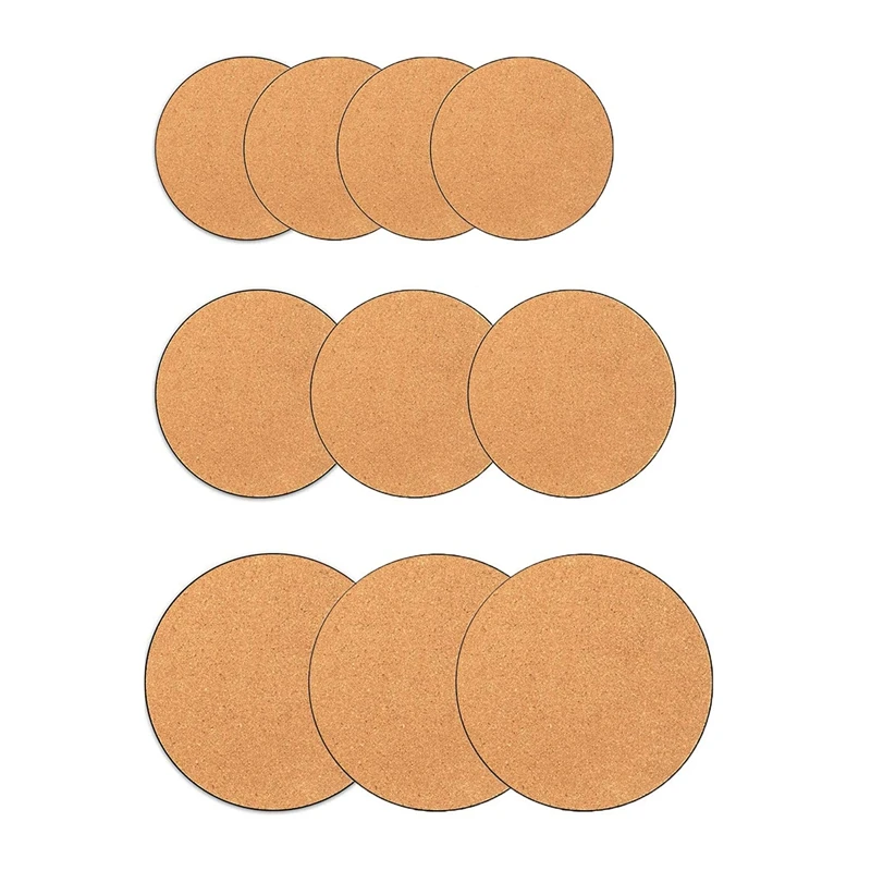 

10Pcs 3Sizes Cork Plant Coasters, 4/6/8 Inch Cork Plant Mats Cork Coasters For Plants, Plant Coasters For Plants Indoors