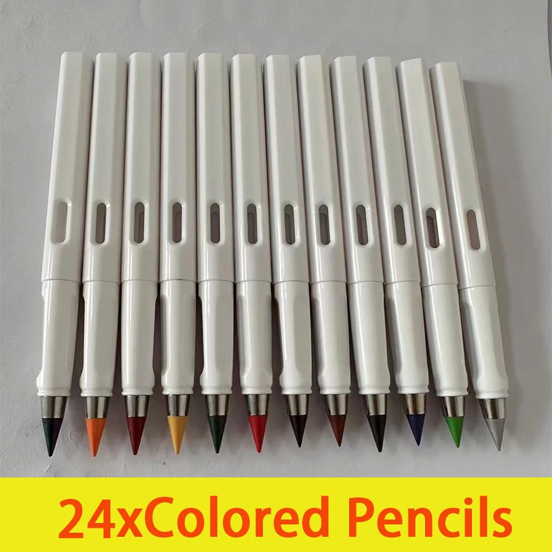 

24Pcs Colorful Pencils No Ink Magic Pencil Students Painting Graffiti School Kawaii Stationery Supplies