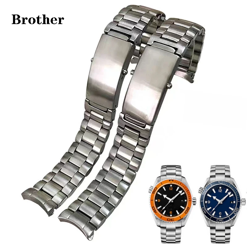 

316L Solid Stainless Steel Watch Accessories Band Replacement For Omega Seamaster 300 Ocean 007 Silver Strap 20MM 22MM Bracelet