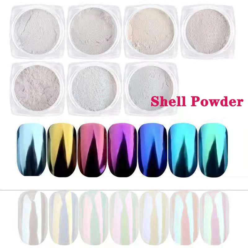 

1Box Gradient Shining Nail Glitter Dust Magic Mirror Effect Powder Aurora Nail Art Shell Pearl Pigment Manicure Decoration Dust