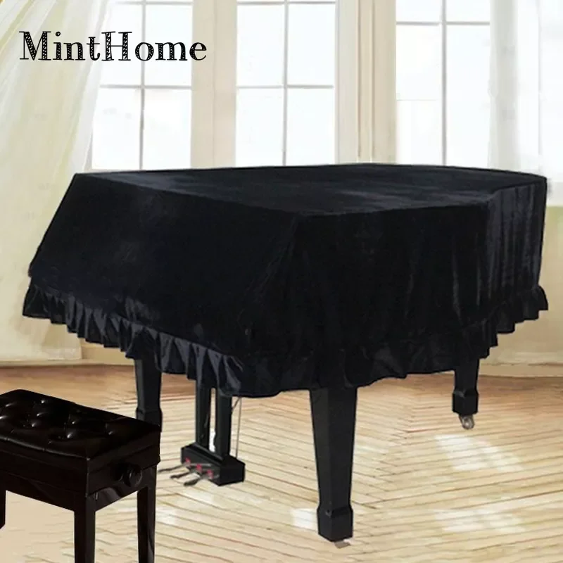 

Золотистый бархатный чехол для пианино, точный бас, чехол для пикапа, черный пылезащитный чехол для клавиатуры