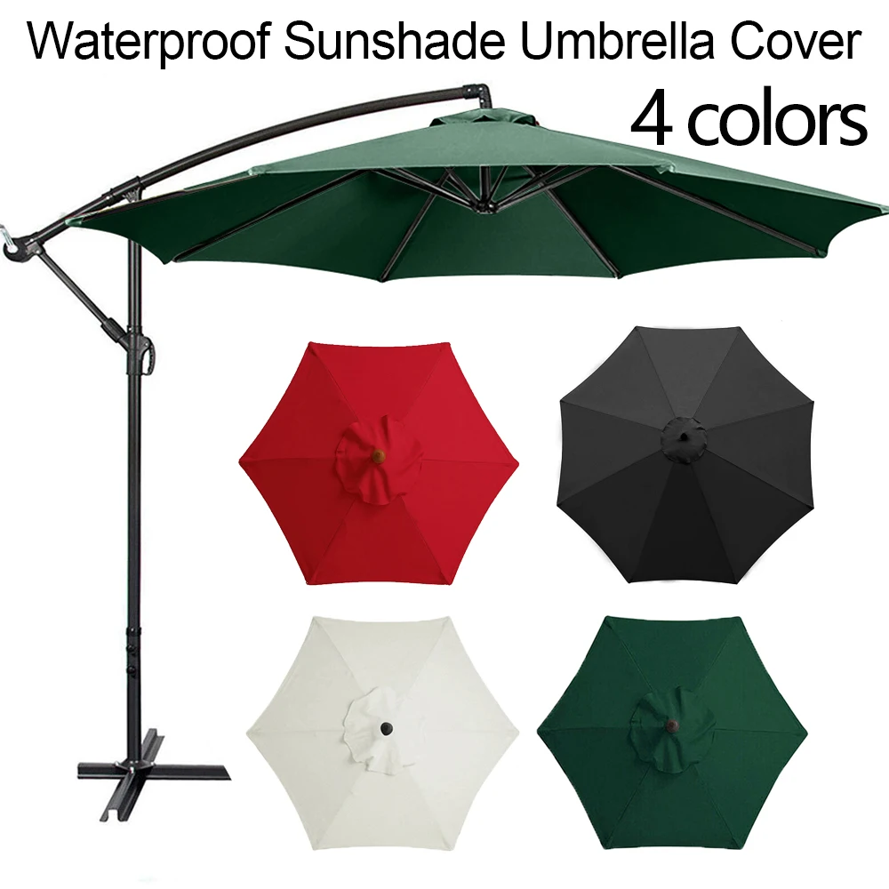 2.7/3M Waterproof Parasol Sunshade Umbrella Cover Outdoor Courtyard Garden Canopy Windshield UV Sun Protection Sunscreen Cloth