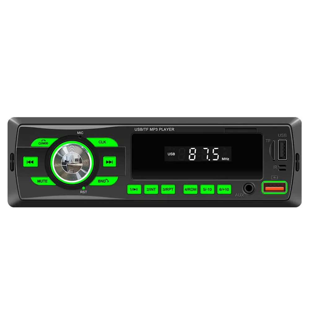 

Car Mp3 Player With Bluetooth-compatible 5.0 Intelligent Voice Assistant Aux Audio Fm Radio Usb Phone Charging Multimedia Player