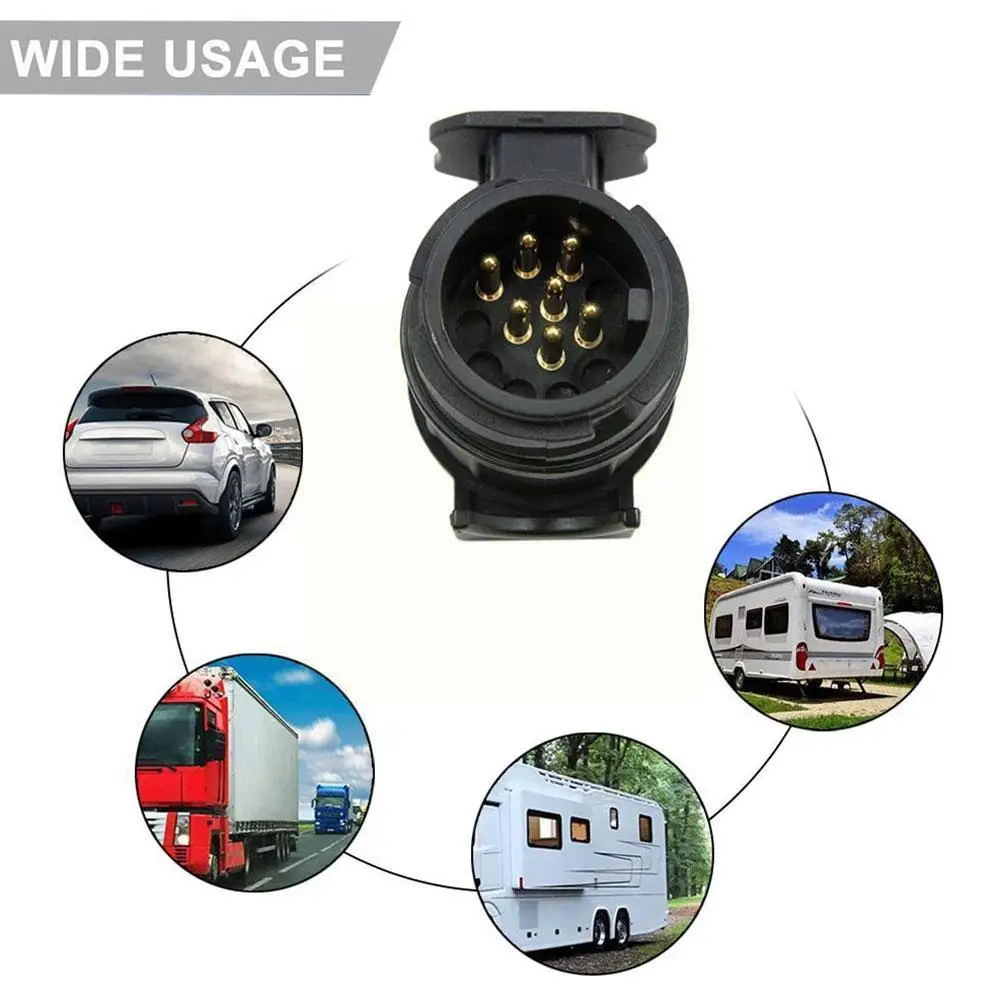 

13 Pin To 7 Pin Plug Connector Adapter 12v Car Trailer Socket Waterproof Caravan Truck European Towbar Converter Standard O8p1