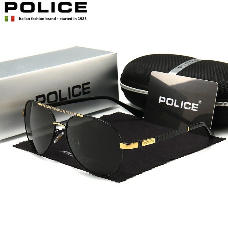 

POLICE Luxury Brand Men Polarized Pilot Sunglasses Driving Sun Glasses Brand Designer Male Vintage Glasses Eyewear For Men Women