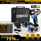 World PremiereDEKO 20V MAX беспроводной бесщеточный ключ 350 нм Электрический ударный гайковерт с высоким крутящим моментом электроинструменты (DKBW20XL01)