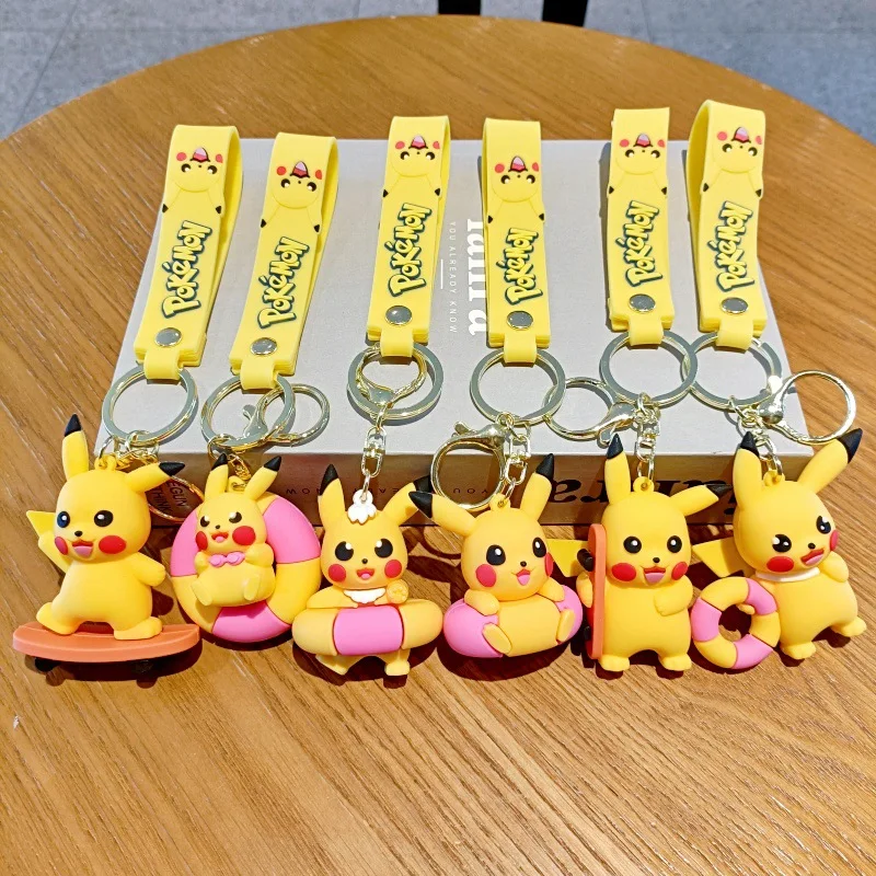 Брелок с изображением покемона Пикачу аниме экшн-фигурка игрушка каваи