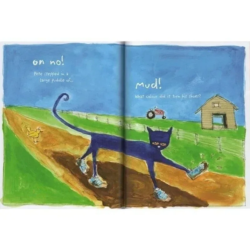 Pete The Cat I Love My White Shoes книга с картинками на английском языке раннее обучение
