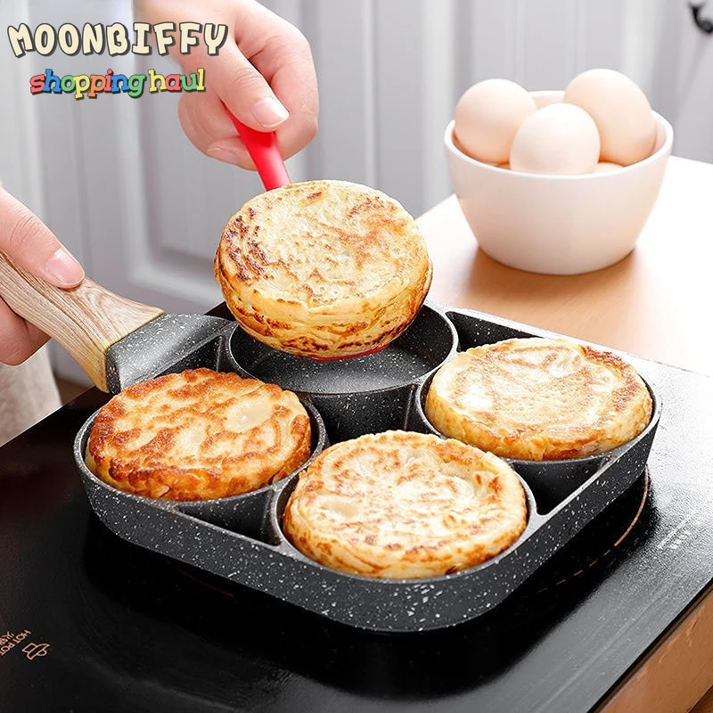 

Four Hole Frying Pan Thickened Omelette Non-stick Egg Pancake Steak Pan Baking Egg Ham Pans Breakfast Maker Cookware