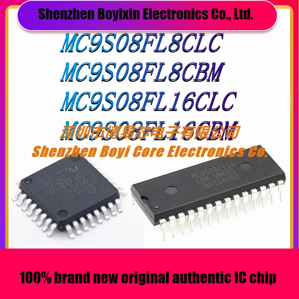 

MC9S08FL8CLC MC9S08FL8CBM MC9S08FL16CLC MC9S08FL16CBM Original Authentic 20MHz Microcontroller (MCU/MPU/SOC) IC Chip