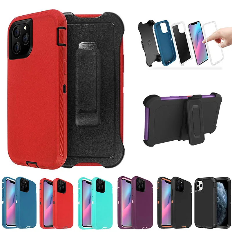 

Defender Cover for iPhone 11 12 13 14 Pro Max Plus Case for iPhone 6 6S 7 8 Plus X XS Max XR Rubber Hybrid Heavy Shockproof Case