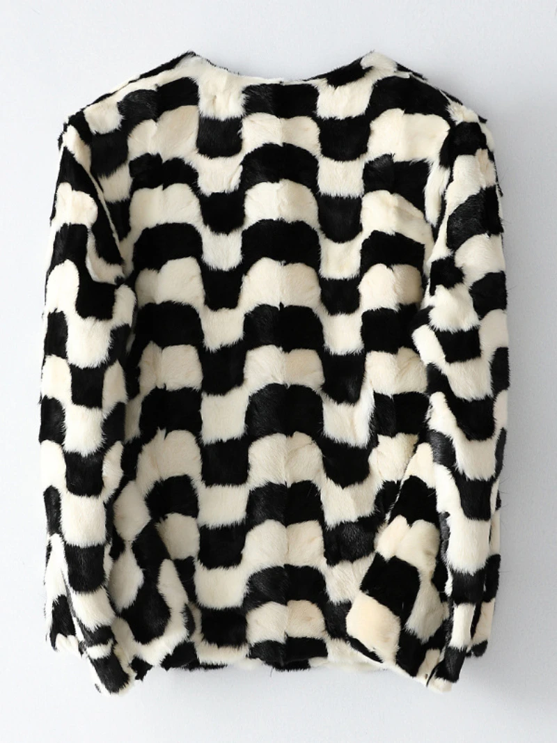 New Mink Mink Fur Coat Red Fur Coat Single Breasted New Autumn Winter Fashion Fur Quilted Fur Coat Female Long Faux Fur Coat