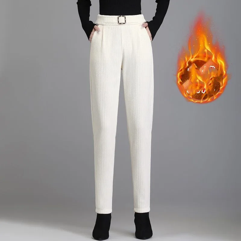 Осенне-зимние женские брюки Harlan с высокой талией свободные эластичные