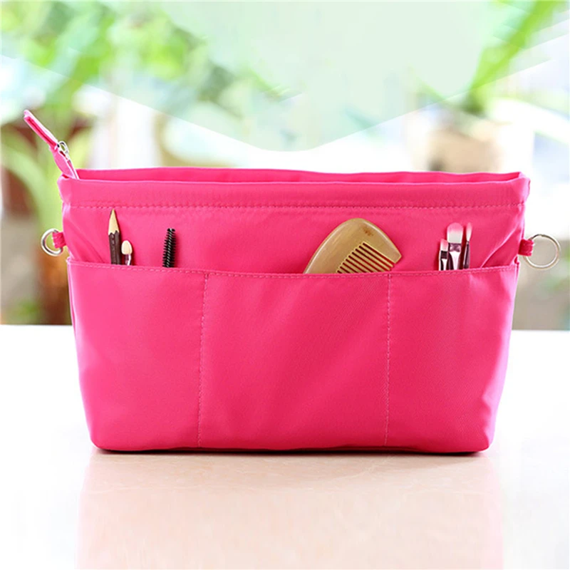 

Bag In Bag Organizer Handbag Purse Insert Organizer Large Capacity Nylon Cosmetic Bag Portable Finishing Bag Inside Bags