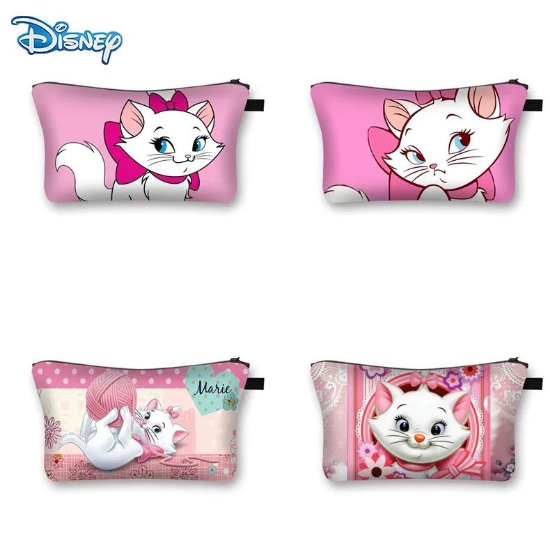 

Disney The Aristocats Marie Cat Women Makeup Bag Storage Pouch Cartoon Cosmetic Travel Organizer Bag Toiletry Pocket Girls Gifts