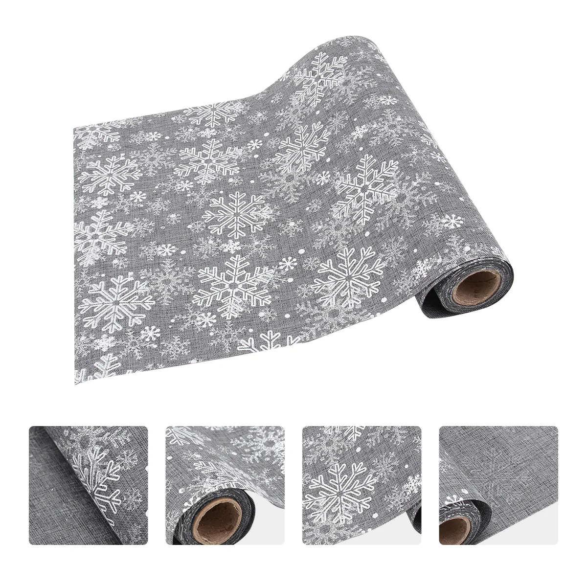 

Table Christmas Runner Tablecloth Cloth Snowflake Printed Decor Runners Decoration Tree Dining Scarf Holiday Dresser Scarves
