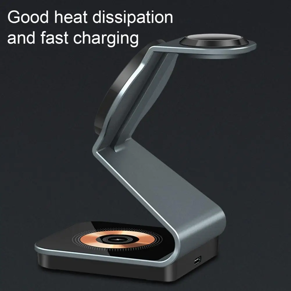 Wireless Charger Compact Wireless Charger Compact Size Magnetic Wireless Charger Fast Charging Station for Phone Watch Earphones