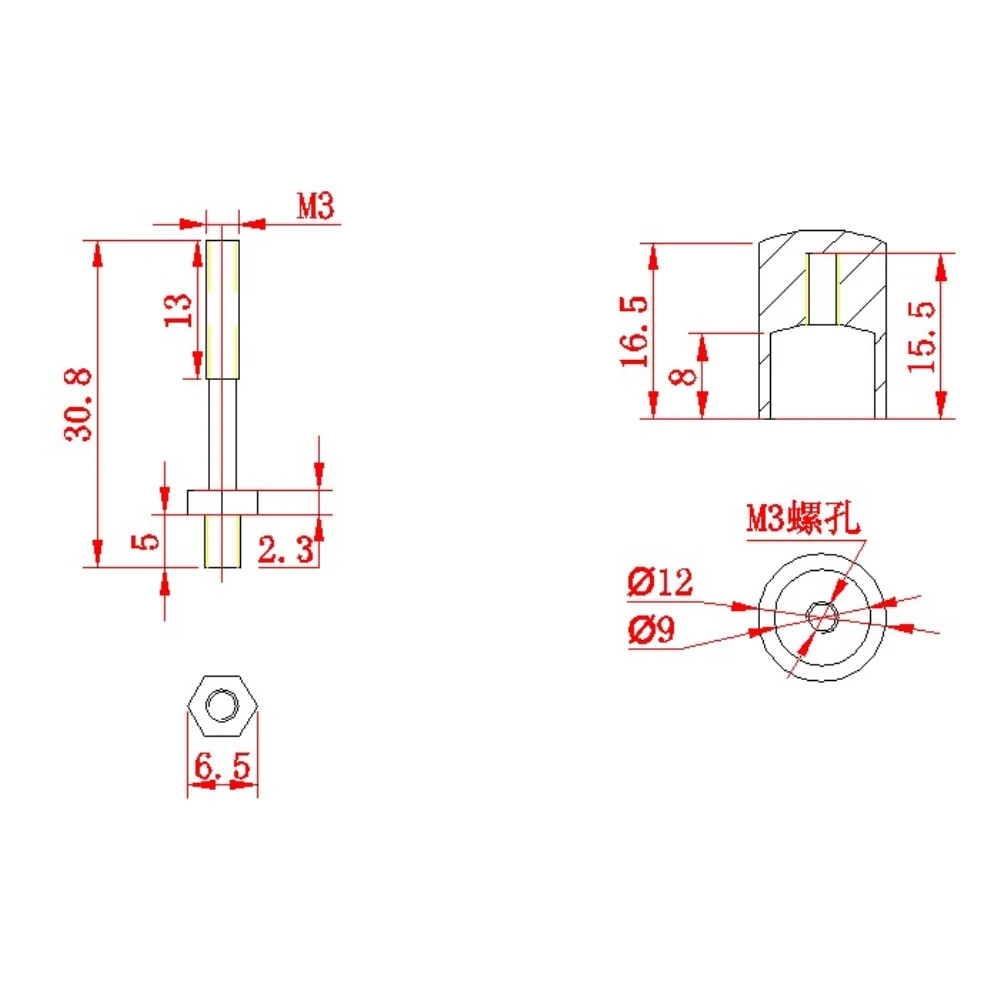4pcs FREEZEMOD CPU Installing Screws Computer Water Block Radiator Mounting Screw For Processor Intel AMD Support 115X 2011 AM4 (art.: 3920bb59720dc) - 3920bb59720dc
