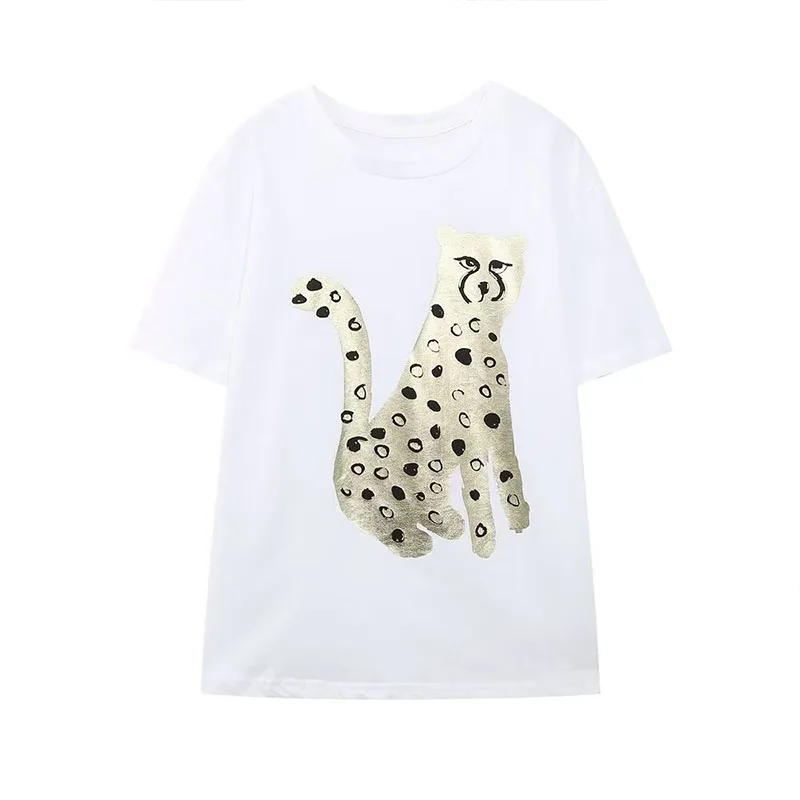 

Женская футболка с коротким рукавом, круглым вырезом и принтом столкновений