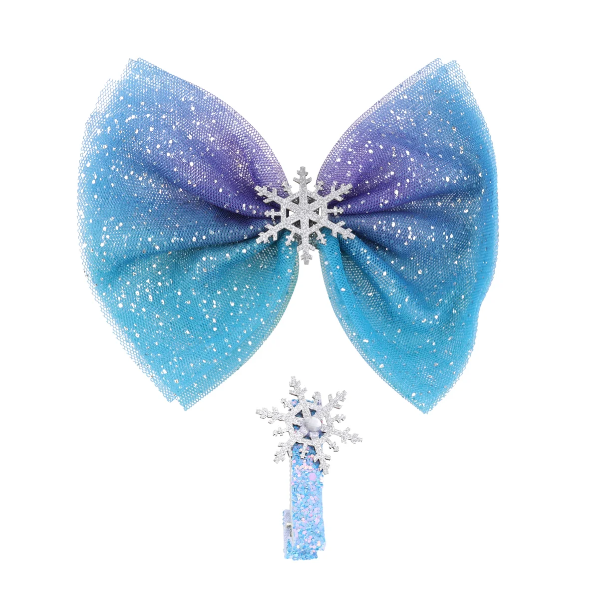 

2pcs Christmas Bow Hair Clip Snowflake Hairpin Hair Bowknot Barrettes Snowflake Hair Clip Christmas Snowflake Barrettes for