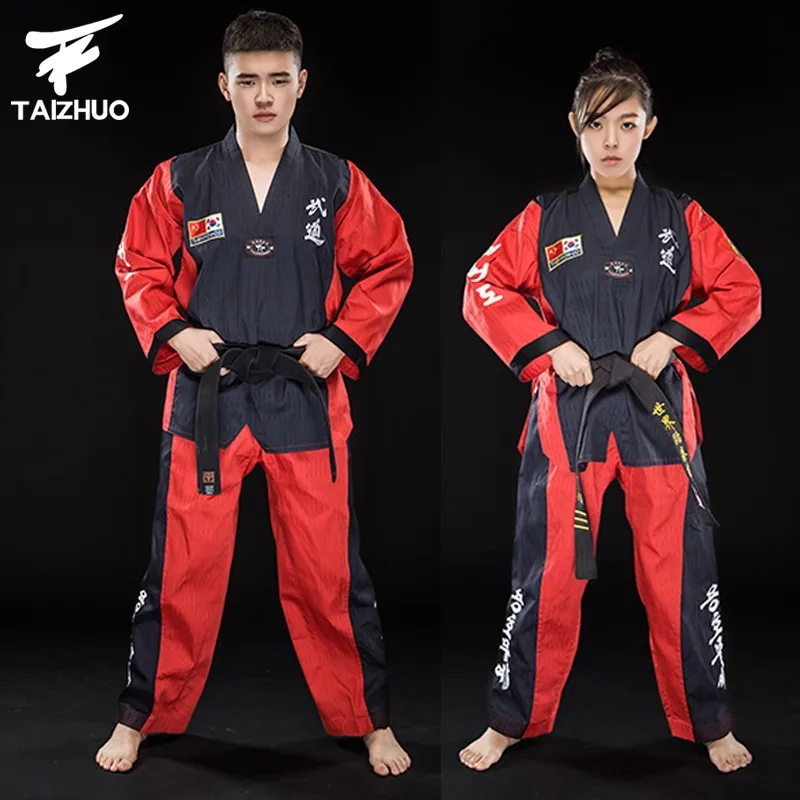 

Big Promotional Taekwondo Doboks Adult Male Female training taekwondo uniforms with eagels embroidery unisex