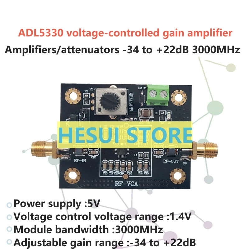 Модуль усилителя ADL5330 с широкополосным и регулируемым усилением напряжения 20 дБ, высокая линейная выходная мощность