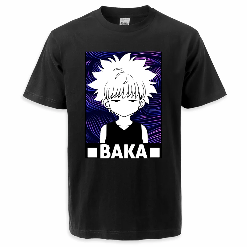 

Hunter X Hunter Summer Tshirts Men Women Anime Killua Zoldyck Graphic Funny Tees Harajuku Crewneck T-shirt Hip Hop Fashion Tops