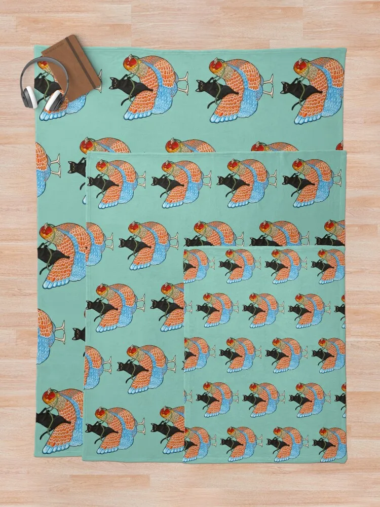 Одеяло Chicken Ride Wyandotte и Черный кот Постельное белье Диваны Одеяла для волос