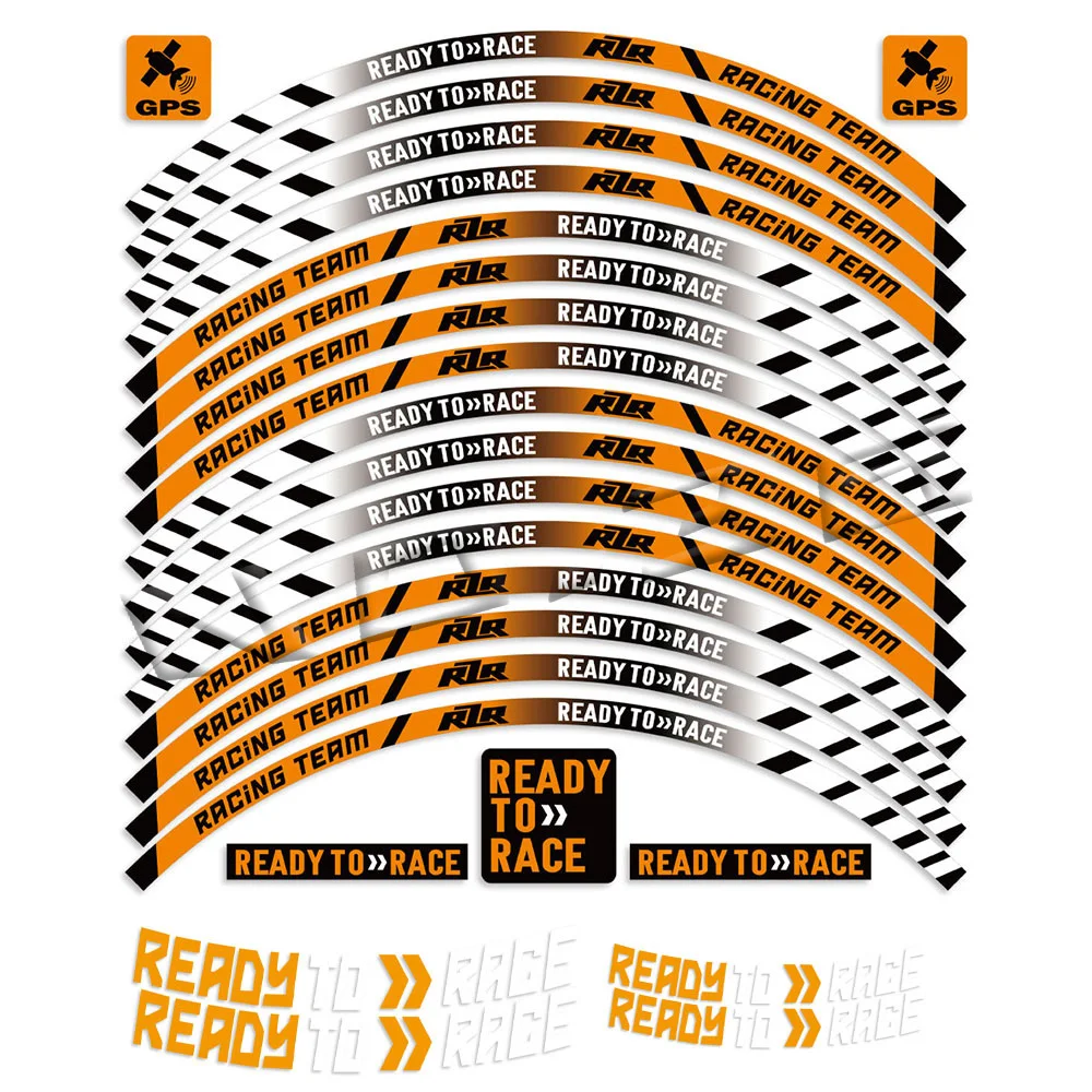 

Для KTM Duke 390/690/790/890/1290 полосатая наклейка на обод колеса мотоцикла Светоотражающая 17-дюймовая лента водонепроницаемые аксессуары