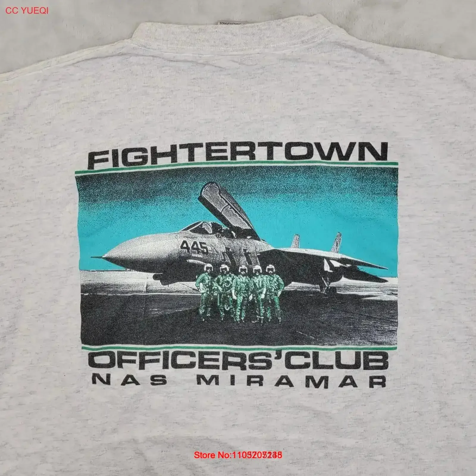 Фото Fightertown T Shirt Men XL Fighter Pilot Naval Air Veteran NAS Miramar Officer FOC vintage Washed designer clothes Slightly №1