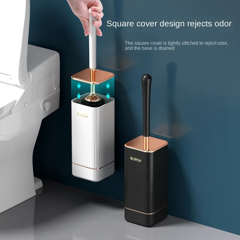 

TPR Silicone Toilet Brush Home No Dead Corner Cleaning Brush WC Cleaning Tool Wall-mount Toilet Brush Bathroom Accessories