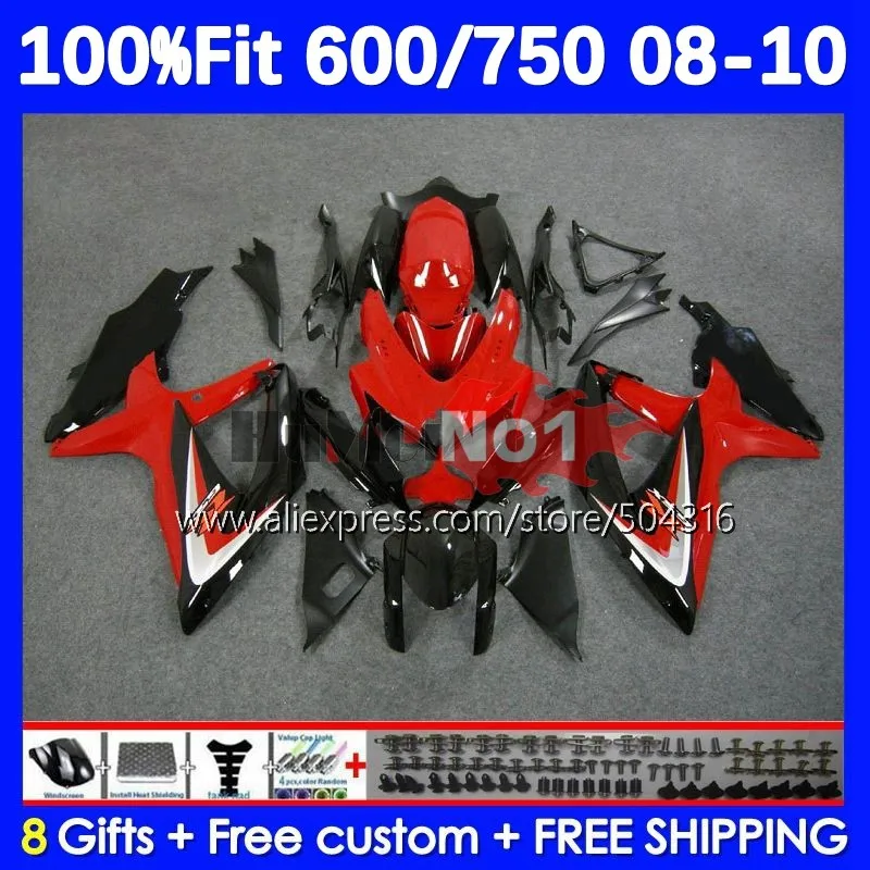 

Корпус инжектора для SUZUKI GSXR-750 GSXR 600 750 17No.78 K8 GSXR600 GSXR750 08 09 10 GSXR-600 2008 2009 2010 обтекатель красный глянцевый