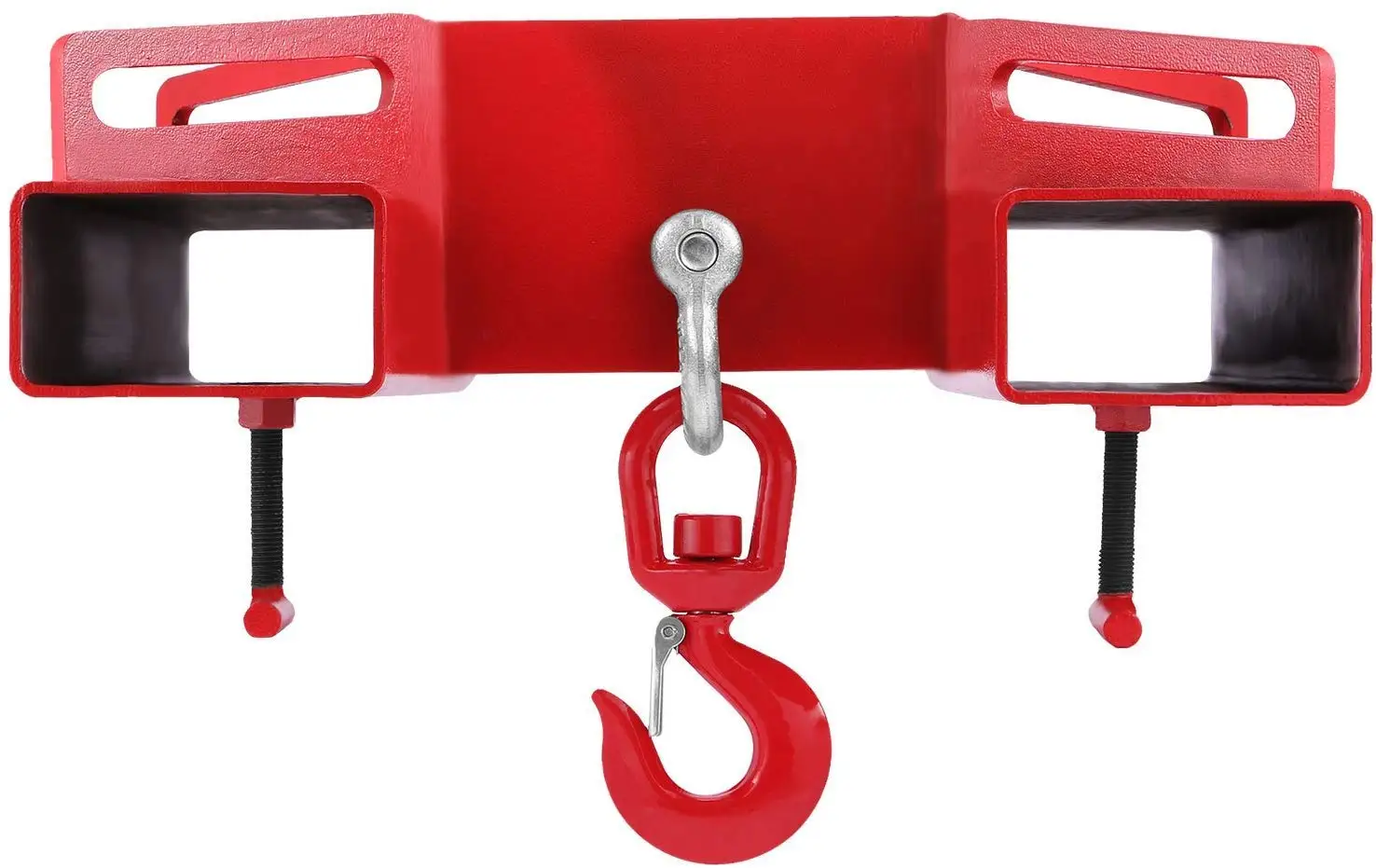 Mophorn Forklift Hook 3T Lifting Hook Double Fork Lifting Hook Forklift Attachment for Mobile Crane