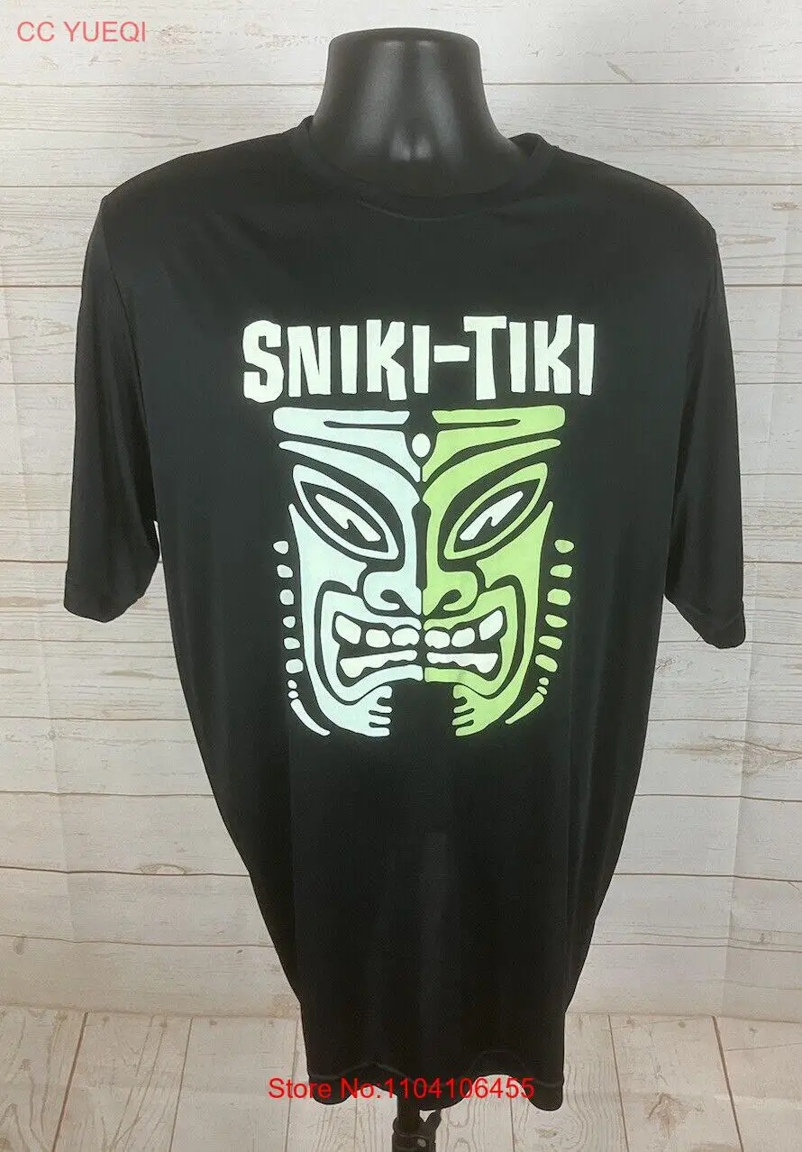 Рубашка Sniki-Tiki для взрослых большая черная полиэстеровая рубашка с коротким