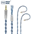 NiceHCK SuperBlue обновленный кабель, Тайвань Lab 7N OCC Litz наушники-вкладыши, провод 3,52,54,4 мм MMCX0,78 мм 2Pin для OH10 Obsidian MS2 NM2 IEM