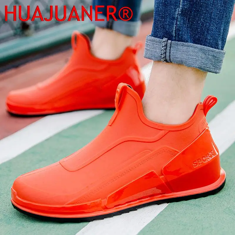 Новинка 2024 мужская уличная нескользящая походная обувь резиновые сапоги для