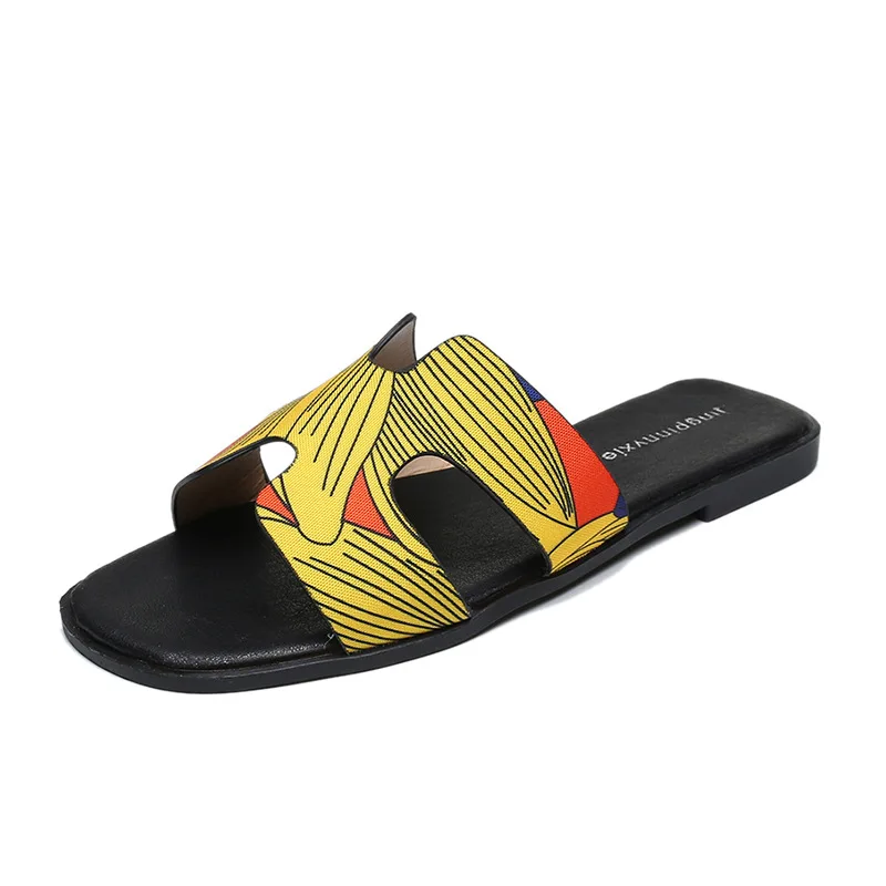 Женские шлепанцы в Корейском стиле пляжные лоферы на плоской подошве дешевая