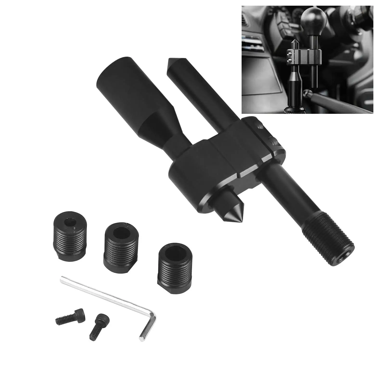 

Регулируемый удлинитель с 3 адаптерами, универсальный комплект удлинителя переключения передач для большинства ручных ручек транспортног...