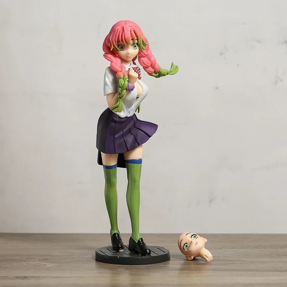 

Demon Slayer Kimetsu No Yaiba Kanroji Mitsuri School Uniform Ver. PVC Figure Model Toy Collection Doll