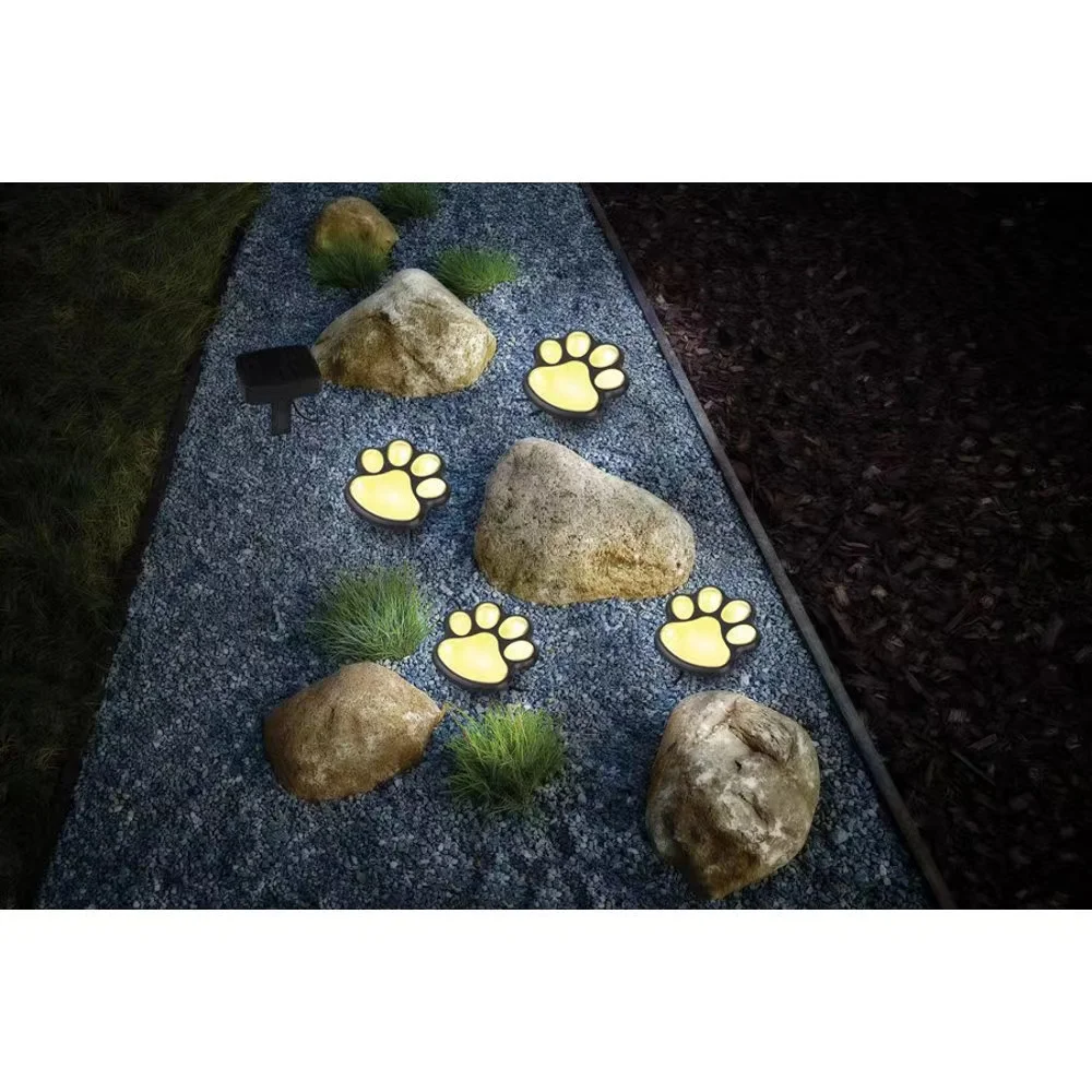 

Outdoor Solar Cat Claw Lawn Lamp Solar Bear Claw Lamp Footprint Lamp Ground Lamp Garden Lamp.