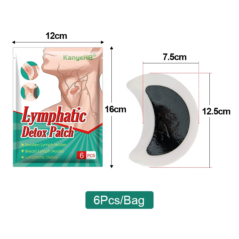 6 шт./1 упаковка травяные Пластыри для лимфатического дренажа