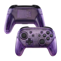 extremerate clear atomic purple faceplate backplate housing shell cover with handles repair parts for ns switch pro controller