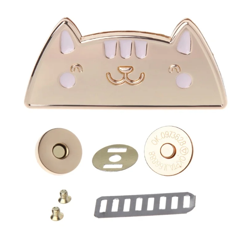 

Best Quality Cute Cat Magnetic Clasp Fastener Snap Button Press Studs Purse Bag Closure DIY