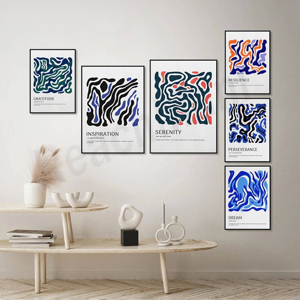 Плакат с мотивационными цитатами: мечты вдохновение спокойствие невечность