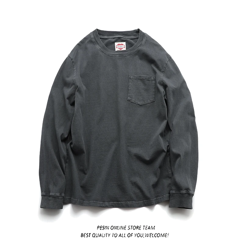 Японская Модная брендовая Ретро потертая футболка 30 г из чистого хлопка с